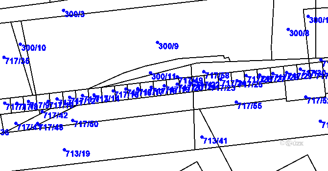 Parcela st. 717/19 v KÚ Horní Planá, Katastrální mapa