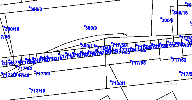 Parcela st. 717/20 v KÚ Horní Planá, Katastrální mapa