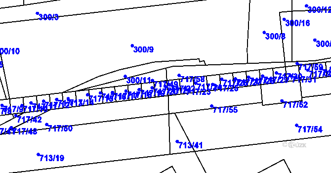 Parcela st. 717/21 v KÚ Horní Planá, Katastrální mapa