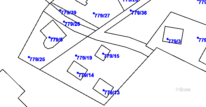 Parcela st. 779/15 v KÚ Horní Planá, Katastrální mapa