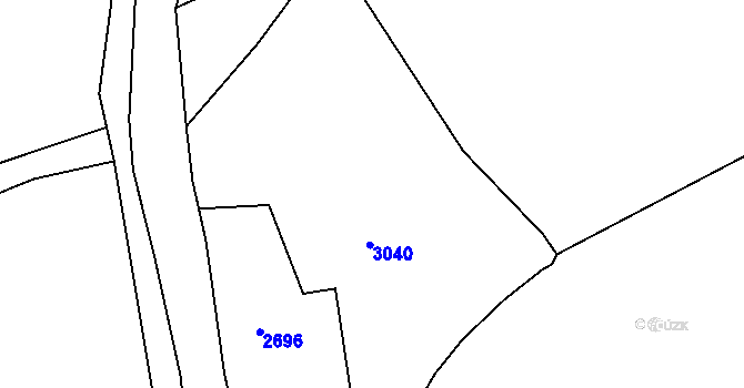 Parcela st. 655/3 v KÚ Zvonková, Katastrální mapa