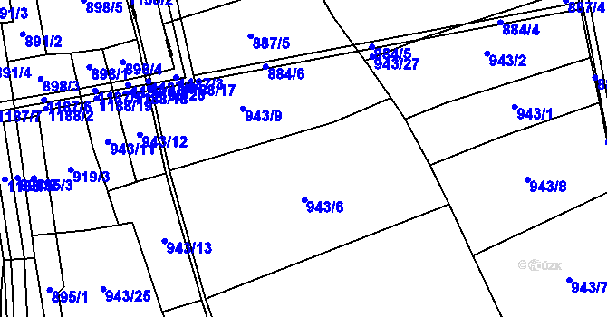 Parcela st. 919/1 v KÚ Horní Počaply, Katastrální mapa