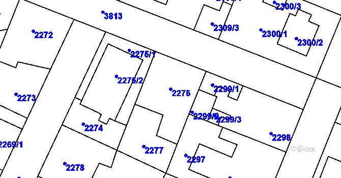 Parcela st. 2276 v KÚ Horní Počernice, Katastrální mapa