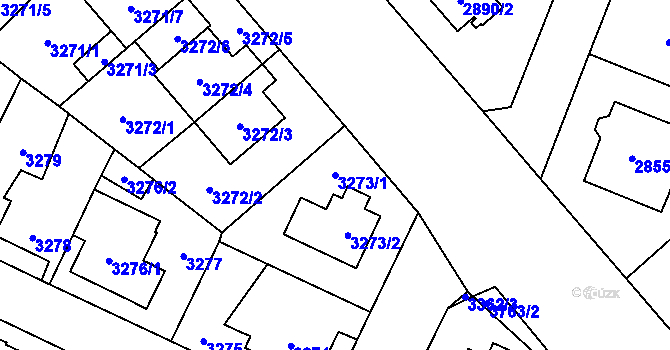 Parcela st. 3273/1 v KÚ Horní Počernice, Katastrální mapa