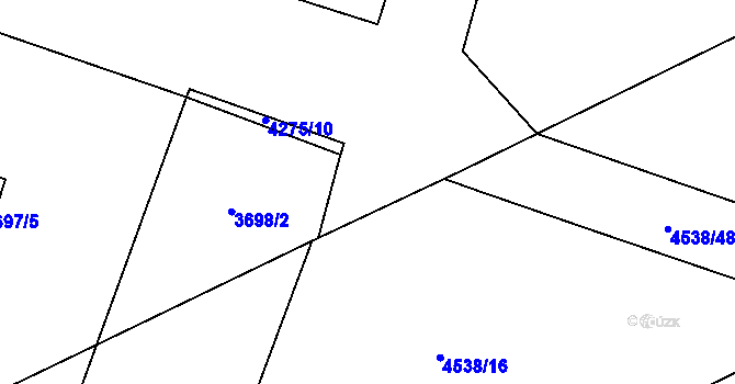 Parcela st. 4275/6 v KÚ Horní Počernice, Katastrální mapa
