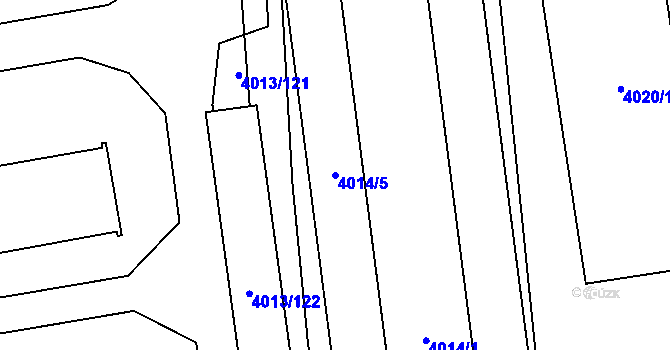 Parcela st. 4014/5 v KÚ Horní Počernice, Katastrální mapa