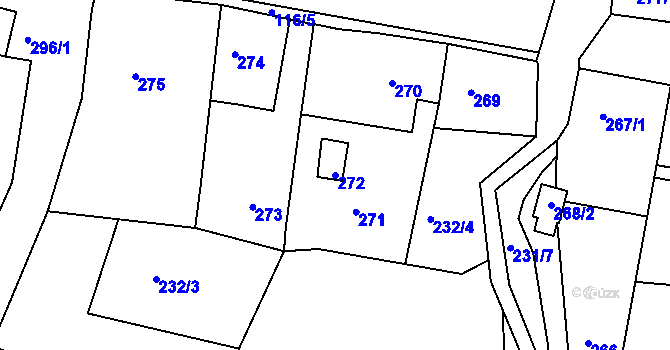 Parcela st. 272 v KÚ Horní Police, Katastrální mapa