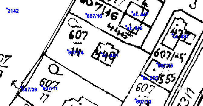Parcela st. 440 v KÚ Horní Ředice, Katastrální mapa