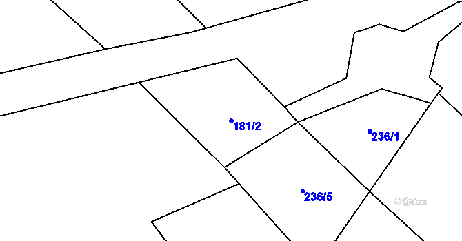 Parcela st. 181/2 v KÚ Horní Řepčice, Katastrální mapa