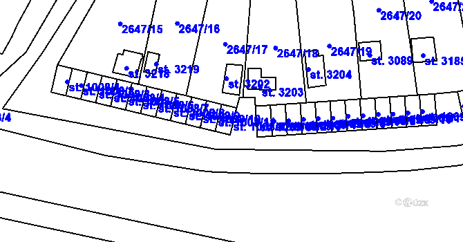 Parcela st. 1008/12 v KÚ Horní Slavkov, Katastrální mapa