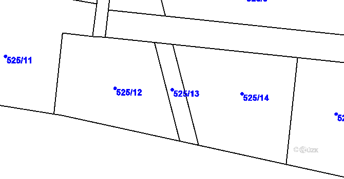 Parcela st. 525/13 v KÚ Horní Slivno, Katastrální mapa
