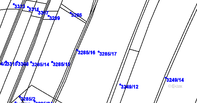 Parcela st. 3285/17 v KÚ Horní Sloupnice, Katastrální mapa