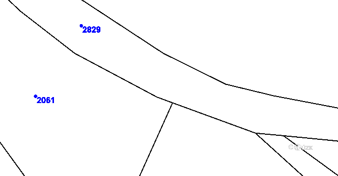 Parcela st. 2097/2 v KÚ Dlouhá Stropnice, Katastrální mapa