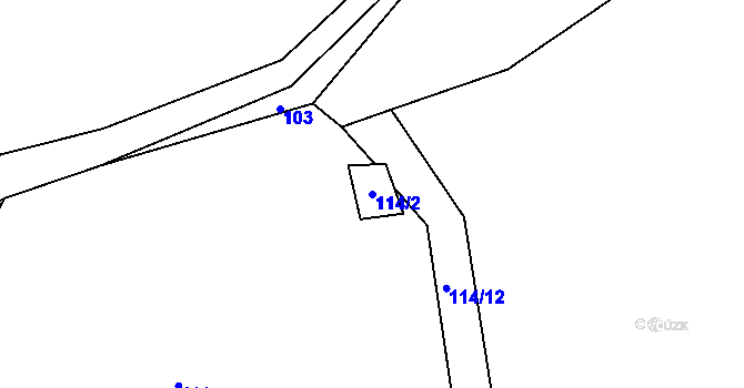 Parcela st. 114/2 v KÚ Dlouhá Stropnice, Katastrální mapa