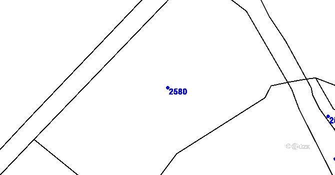 Parcela st. 2580 v KÚ Dlouhá Stropnice, Katastrální mapa
