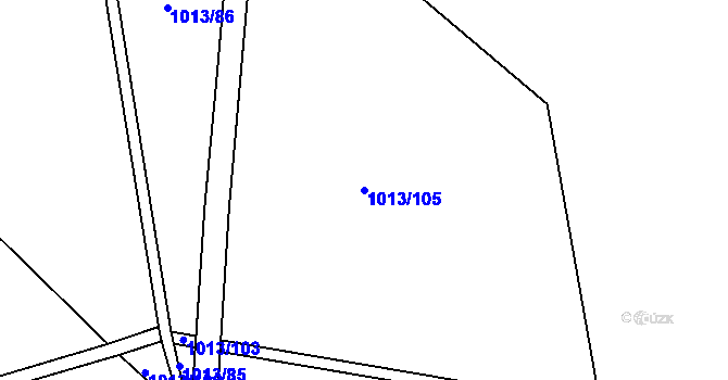 Parcela st. 1013/105 v KÚ Dlouhá Stropnice, Katastrální mapa