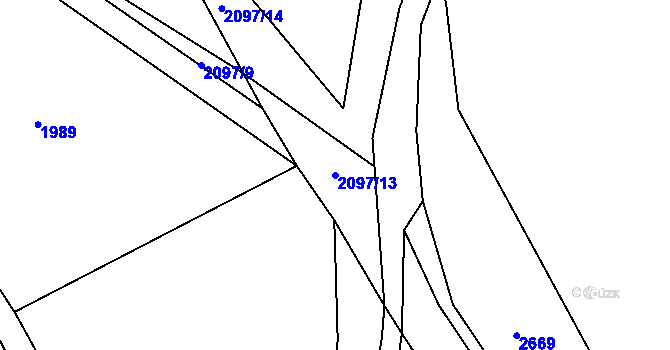 Parcela st. 2097/13 v KÚ Dlouhá Stropnice, Katastrální mapa