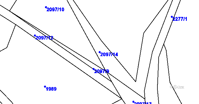 Parcela st. 2097/14 v KÚ Dlouhá Stropnice, Katastrální mapa