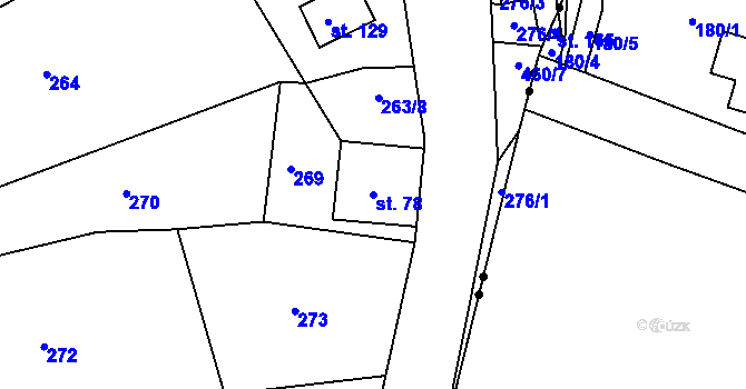 Parcela st. 78 v KÚ Dobrá Voda u Horní Stropnice, Katastrální mapa