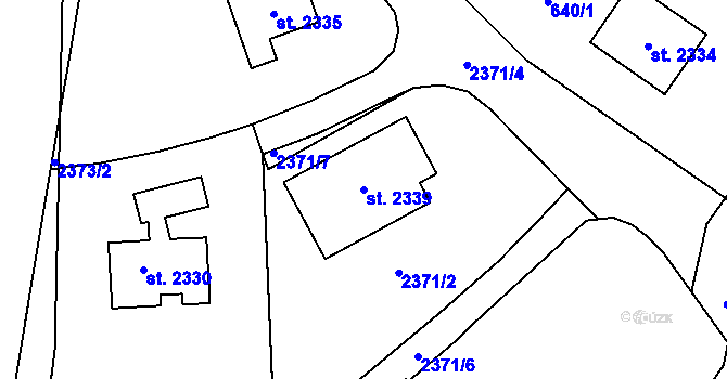 Parcela st. 2339 v KÚ Horní Stropnice, Katastrální mapa
