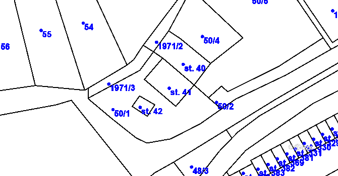 Parcela st. 41 v KÚ Horní Stropnice, Katastrální mapa