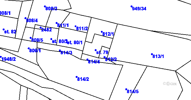 Parcela st. 79 v KÚ Horní Stropnice, Katastrální mapa