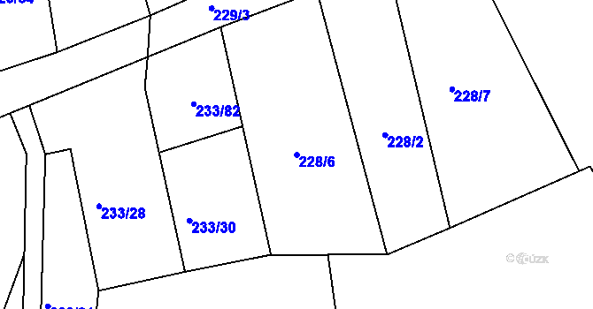 Parcela st. 228/6 v KÚ Horní Stropnice, Katastrální mapa