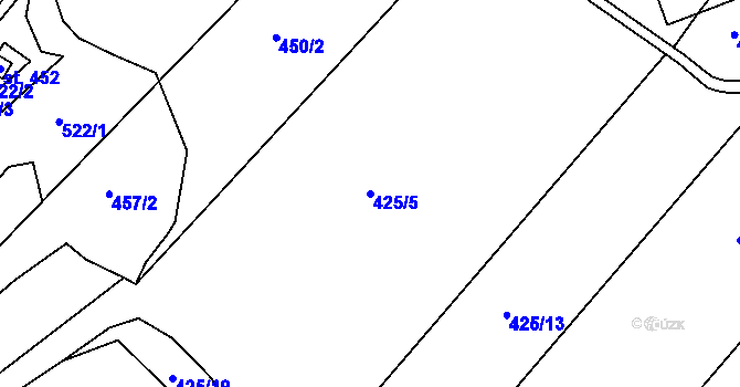 Parcela st. 425/5 v KÚ Horní Stropnice, Katastrální mapa