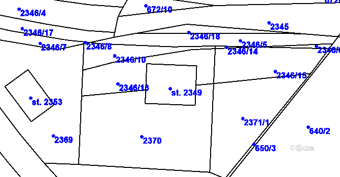 Parcela st. 2349 v KÚ Horní Stropnice, Katastrální mapa