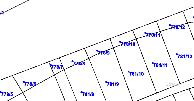 Parcela st. 778/9 v KÚ Horní Stropnice, Katastrální mapa