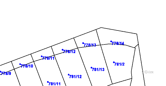 Parcela st. 778/13 v KÚ Horní Stropnice, Katastrální mapa