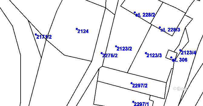 Parcela st. 2276/2 v KÚ Horní Stropnice, Katastrální mapa