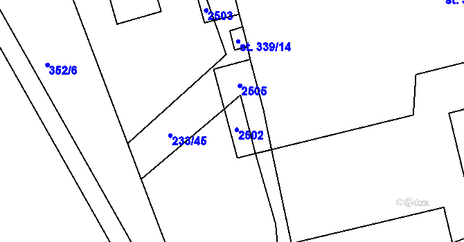 Parcela st. 339/9 v KÚ Horní Stropnice, Katastrální mapa