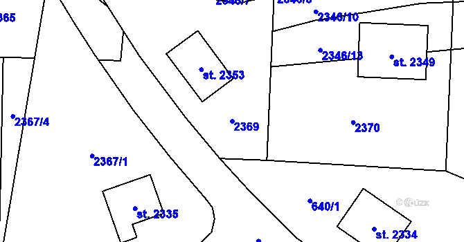 Parcela st. 2369 v KÚ Horní Stropnice, Katastrální mapa