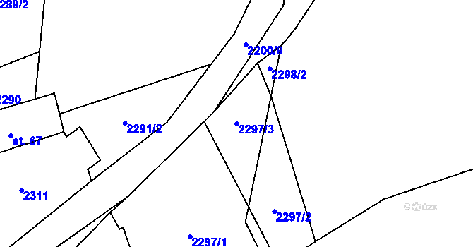 Parcela st. 2297/3 v KÚ Svébohy, Katastrální mapa