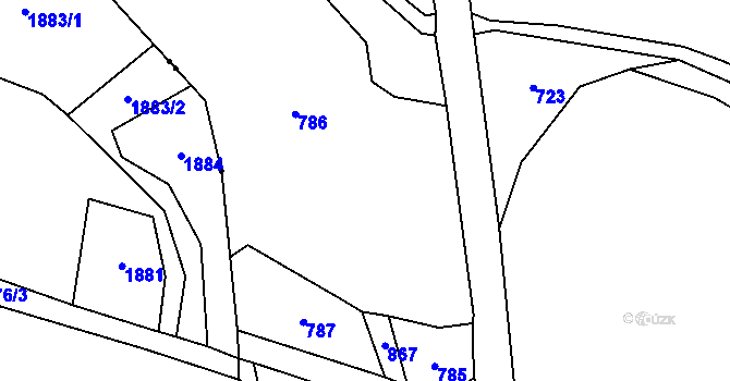 Parcela st. 66/1 v KÚ Šejby, Katastrální mapa