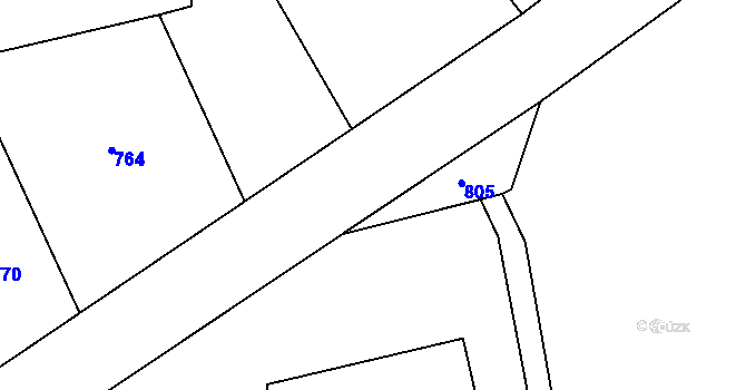 Parcela st. 434/7 v KÚ Šejby, Katastrální mapa