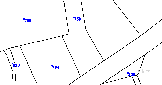 Parcela st. 437/1 v KÚ Šejby, Katastrální mapa