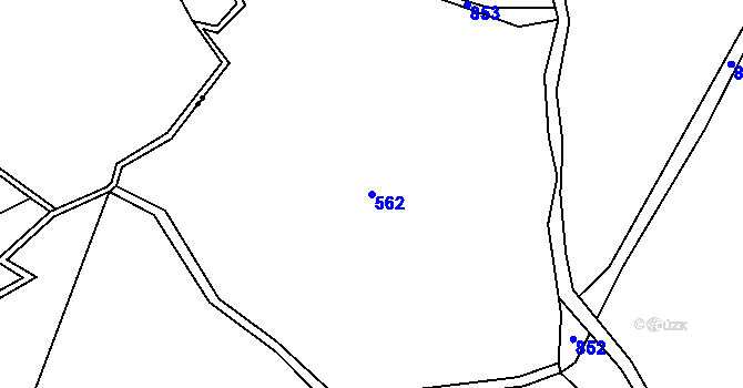 Parcela st. 562 v KÚ Šejby, Katastrální mapa