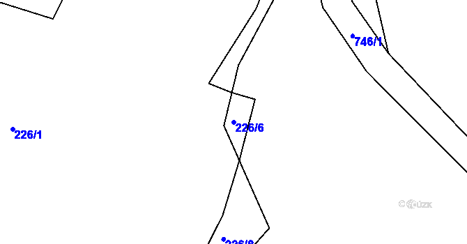 Parcela st. 226/6 v KÚ Horní Studenec, Katastrální mapa