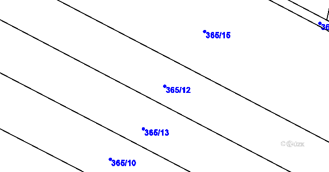 Parcela st. 365/12 v KÚ Horní Studenec, Katastrální mapa