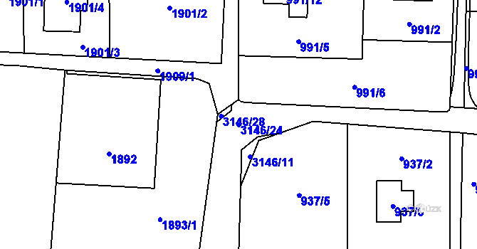 Parcela st. 3146/24 v KÚ Horní Suchá, Katastrální mapa