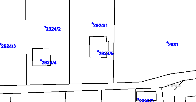 Parcela st. 2924/5 v KÚ Horní Suchá, Katastrální mapa