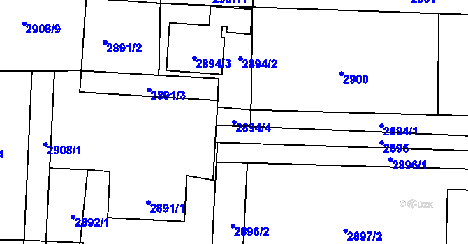 Parcela st. 2894/4 v KÚ Horní Suchá, Katastrální mapa