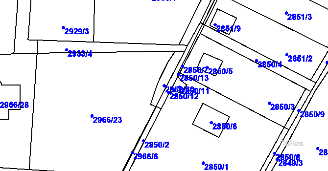 Parcela st. 2966/30 v KÚ Horní Suchá, Katastrální mapa