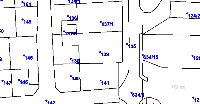 Parcela st. 139 v KÚ Horní Suchá, Katastrální mapa