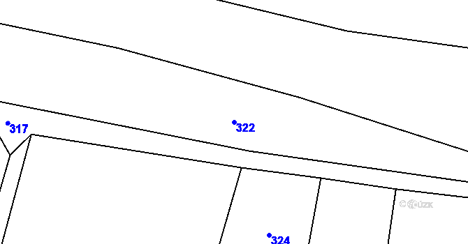 Parcela st. 322 v KÚ Horní Suchá, Katastrální mapa