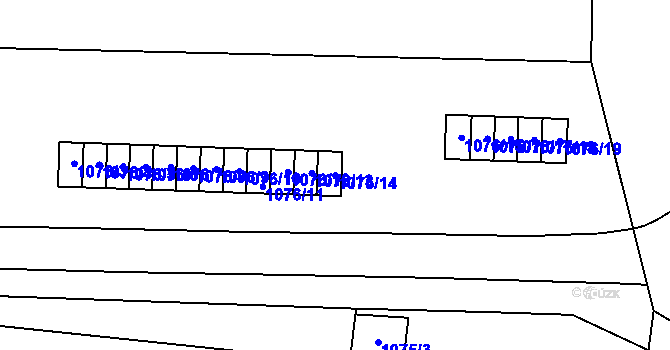 Parcela st. 1076/14 v KÚ Horní Suchá, Katastrální mapa