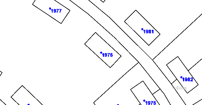 Parcela st. 1976 v KÚ Horní Suchá, Katastrální mapa