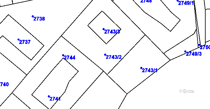 Parcela st. 2743/2 v KÚ Horní Suchá, Katastrální mapa
